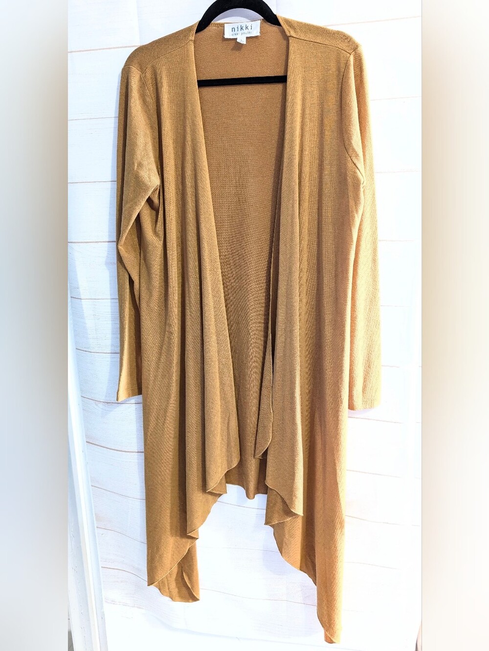 Nikki By Nikki Poulos Open Drape Cardigan Sweater Size Large